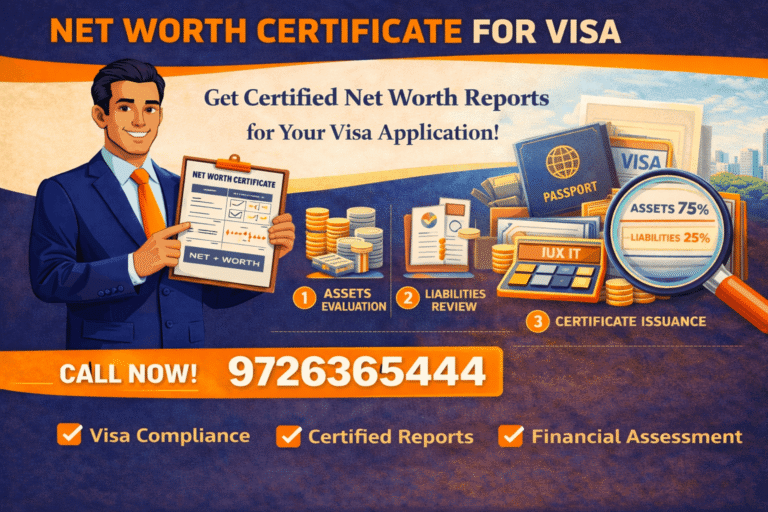 Net worth certificate for visa